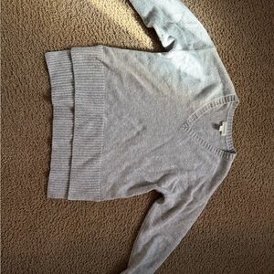 Gray V-Neck Women's Sweater
